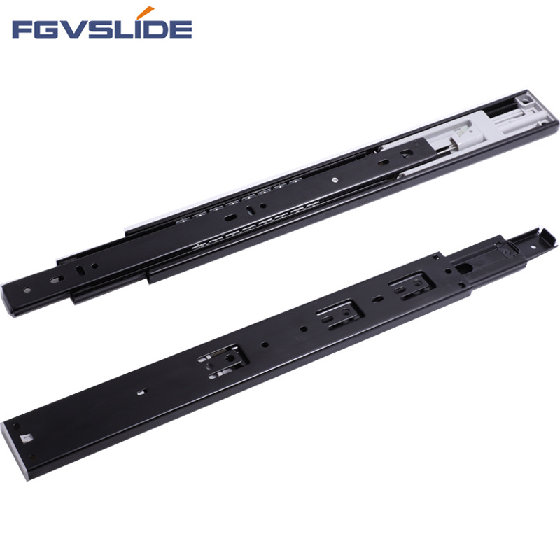 Furniture Hardware Fittings 45mm Full Extension Drawer Slides Soft Close Ball Bearing Drawer Slide For Kitchen Cabinet