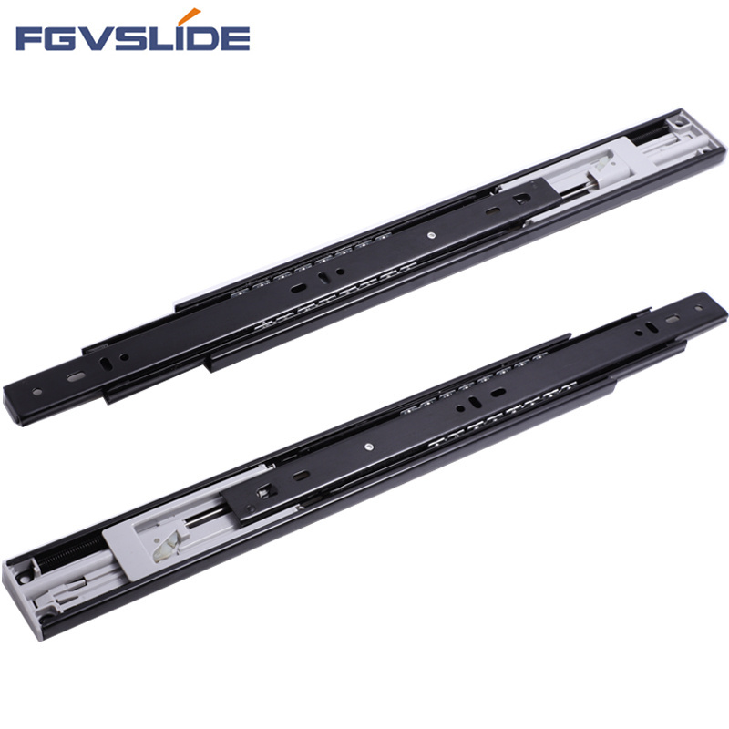 Furniture Hardware Fittings 45mm Full Extension Drawer Slides Soft Close Ball Bearing Drawer Slide For Kitchen Cabinet