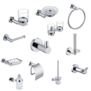 Hotel dedicated chrome plated bathroom Toilet Holder shower Modern bathroom accessories set