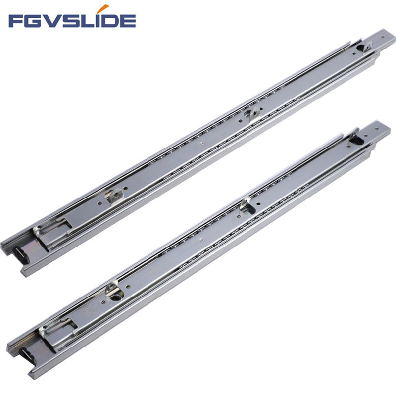 cabinet hardware full extension ball bearing drawer slide 35mm normal telescopic rails for kitchen