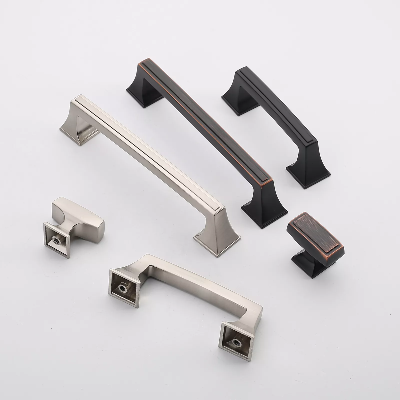 Modern Simple Styles Pull furniture drawer Handles Black Wardrobe kitchen Cabinet Handles