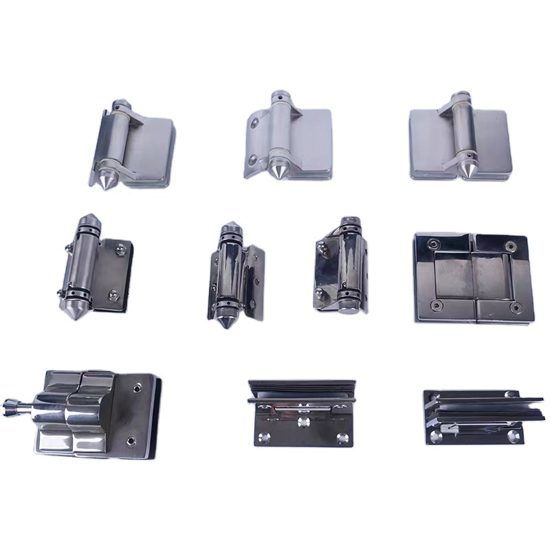 WL Stainless Steel Glass Railing Balustrade Lock Hardware 180 Degree Magnetic Pool Fence Glass Door Latch With Keys