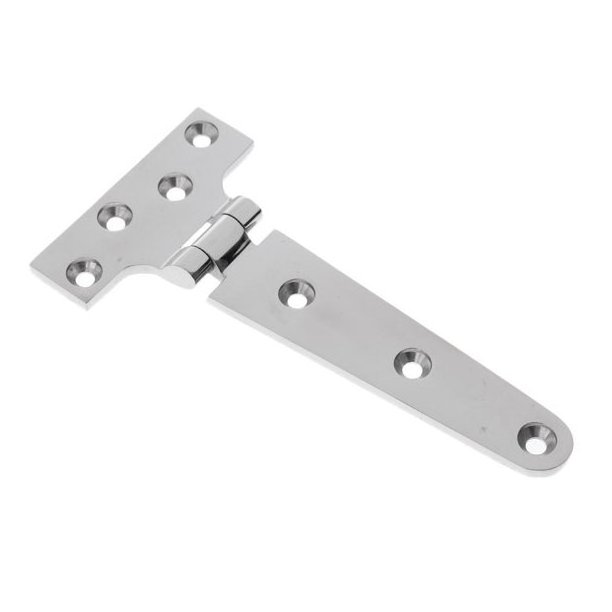 Heavy Duty Silver 316 Stainless Steel Triangle T Hinge Wooden Gate Trailer  Door Tee Strap Hinge