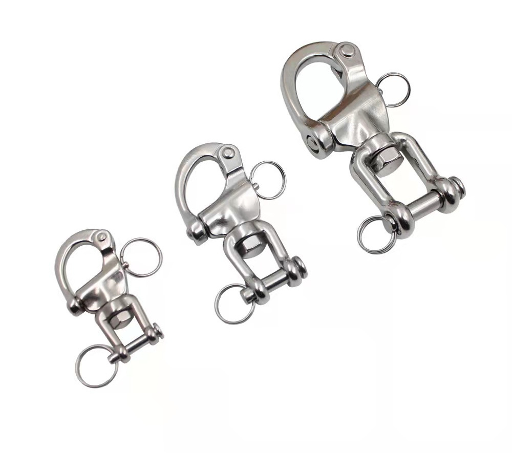 Heavy Duty Stainless Steel Jaw Swivel Snap Shackle for Marine