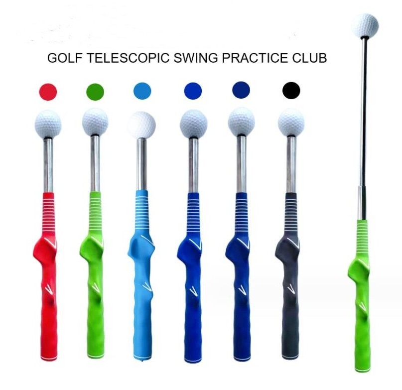 Adjustable Golf Swing Practice Club Explosive Golf Swing Practice Stick Telescopic Practice Stick Golf Indoor Swing Practition