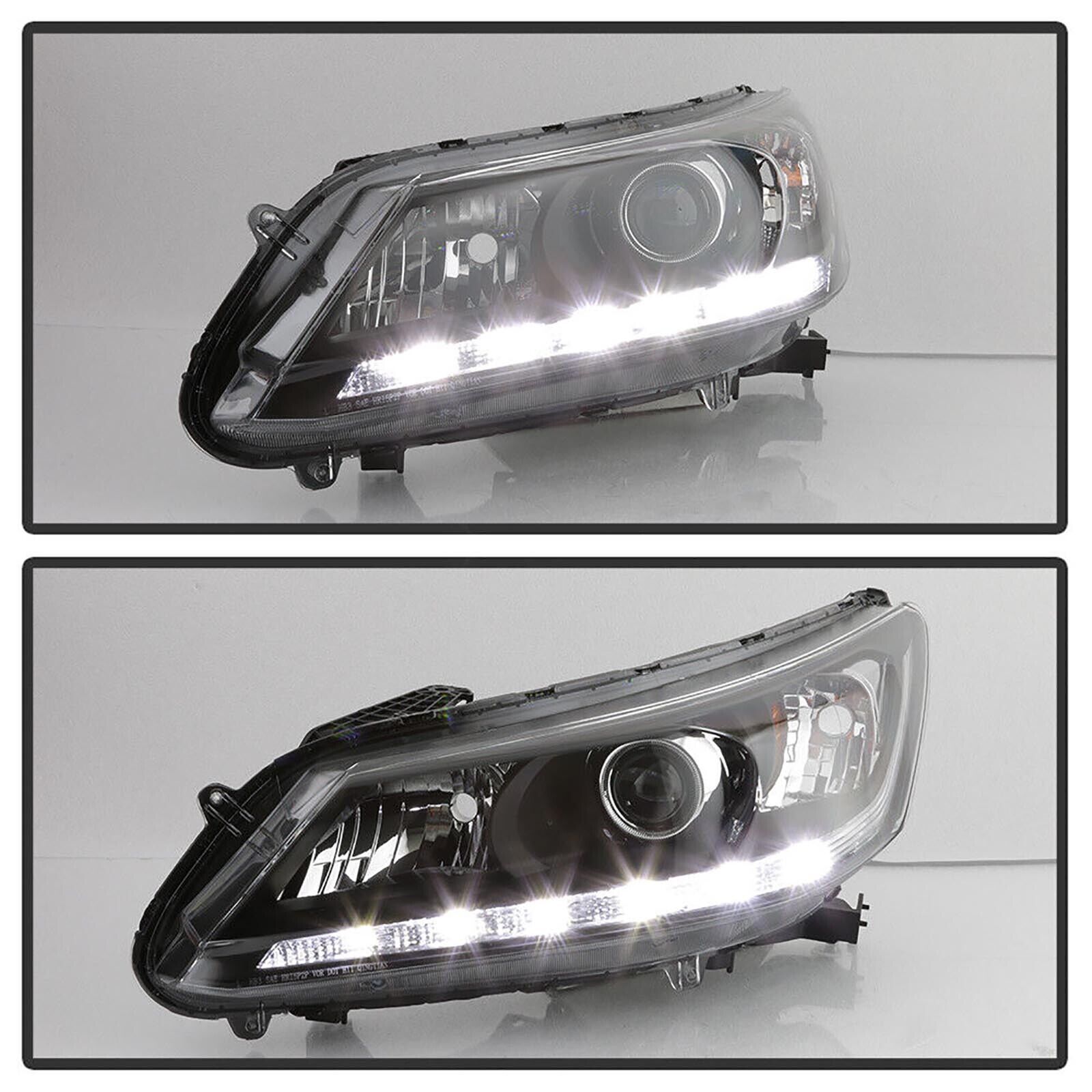 OEM replacement new base version halogen projector headlamp drl LED headlight for HONDA Accord sedan 2013 2014 2015