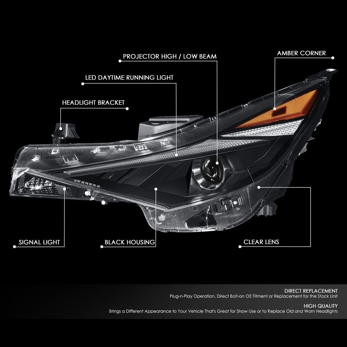 car accessories FOR hundai Elantra Halogen LED Headlight Lamp For Hyundai Elantra 2021 2022