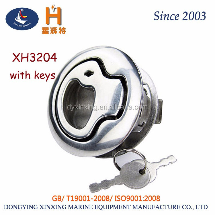 Marine Stainless steel 316 boat locking pull Hatch Latches Turning Lock Lift Handle Slam Latch