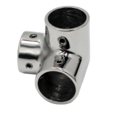 Marine hardware boat hand rail fitting corner fitting three way elbow 22mm