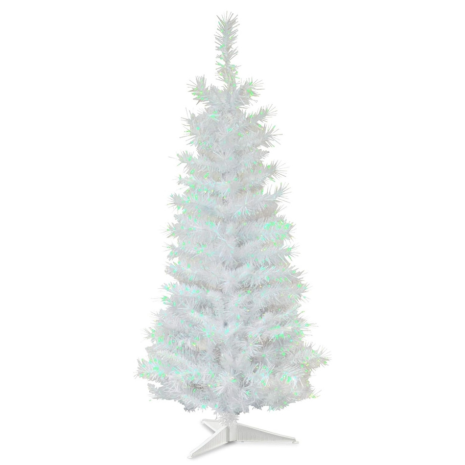 Manufacturer 3 feet white artificial Christmas tinsel tree 90 cm shiny iridescent Christmas trees