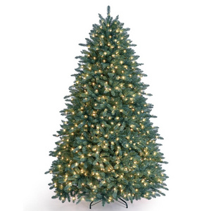 Premium Hinged Blue Spruce Artificial Christmas Tree 7ft Full Xmas Tree LED Pre-lit Christmas Tree