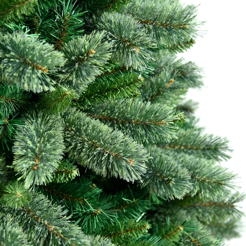 Artificial Xmas tree manufacturer trade 7 ft luxury dense fat flower PVC pine needle Christmas tree