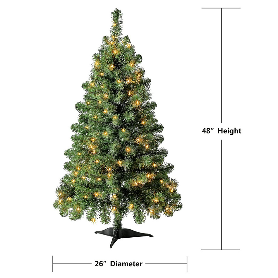 Wholesale artificial Xmas tree arbol de Navidad 4 FT build PVC Christmas tree