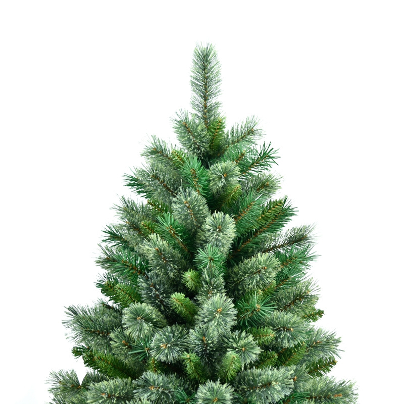 Artificial Xmas tree manufacturer trade 7 ft luxury dense fat flower PVC pine needle Christmas tree