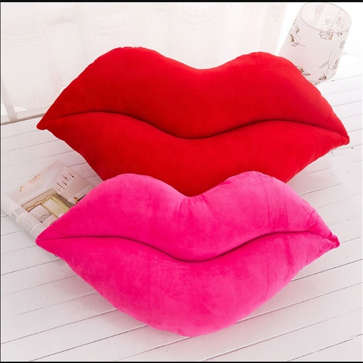 Sexy Biting Lips Throw Pillow Case Square Cushion Cover for Sofa Couch Bedroom