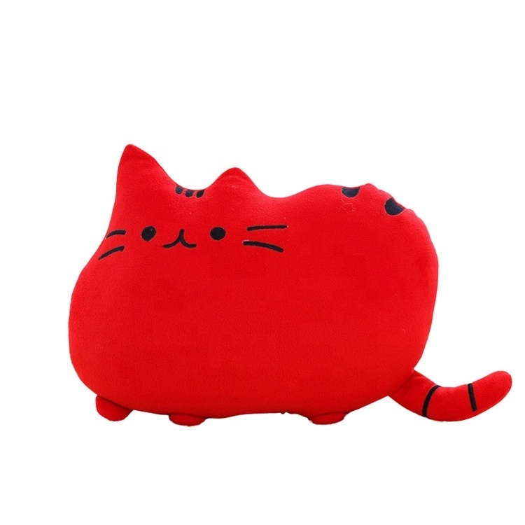 Soft Animal Doll Toys Big long Cartoon  smiley face biscuit cat pillow  plush cushion