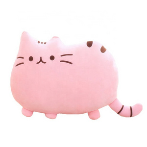 Soft Animal Doll Toys Big long Cartoon  smiley face biscuit cat pillow  plush cushion