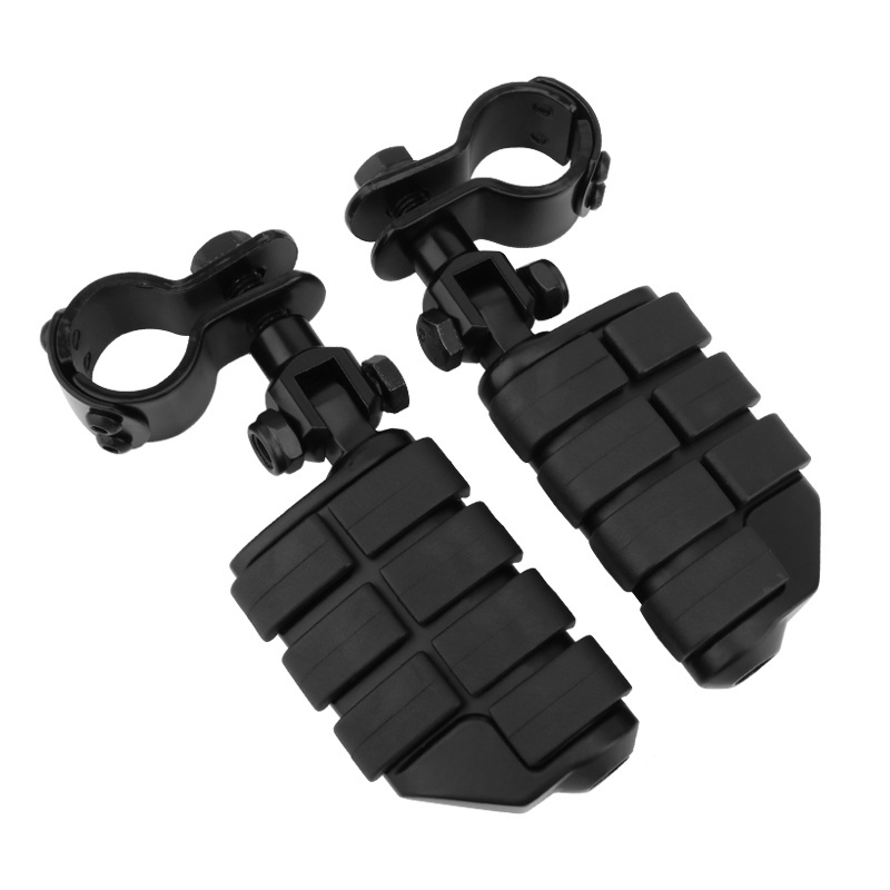 Motorcycle Matte Black Foot Pegs Footboard Fits For Bobber Chopper Cafe Kawasaki BSA Norton Triumph Scooter