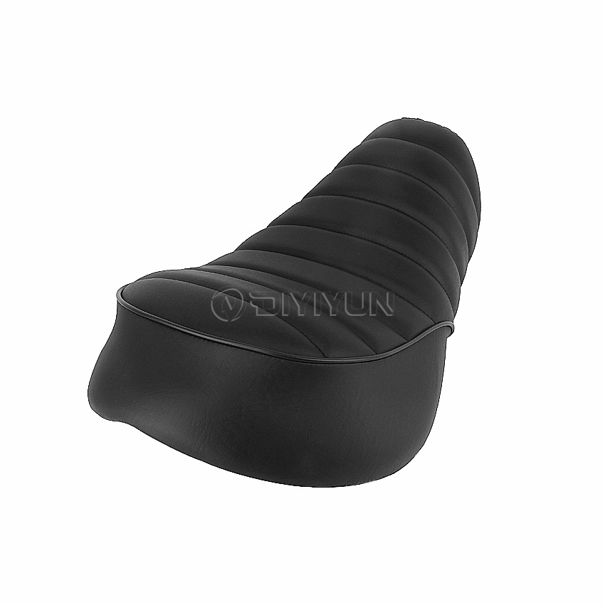 Motorcycle Black Leather Driver Rider solo saddle Seat cushion For Harley Sportster XL883 XL1200 16-19