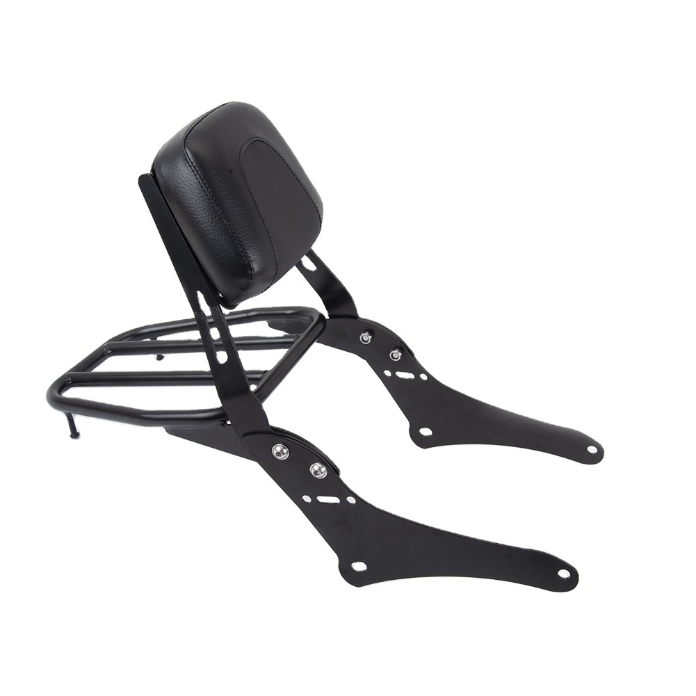 Black Motorcycle Backrest Sissy Bar Luggage Rack For Honda Rebel 300 500 CMX300 CMX500 2017-2020