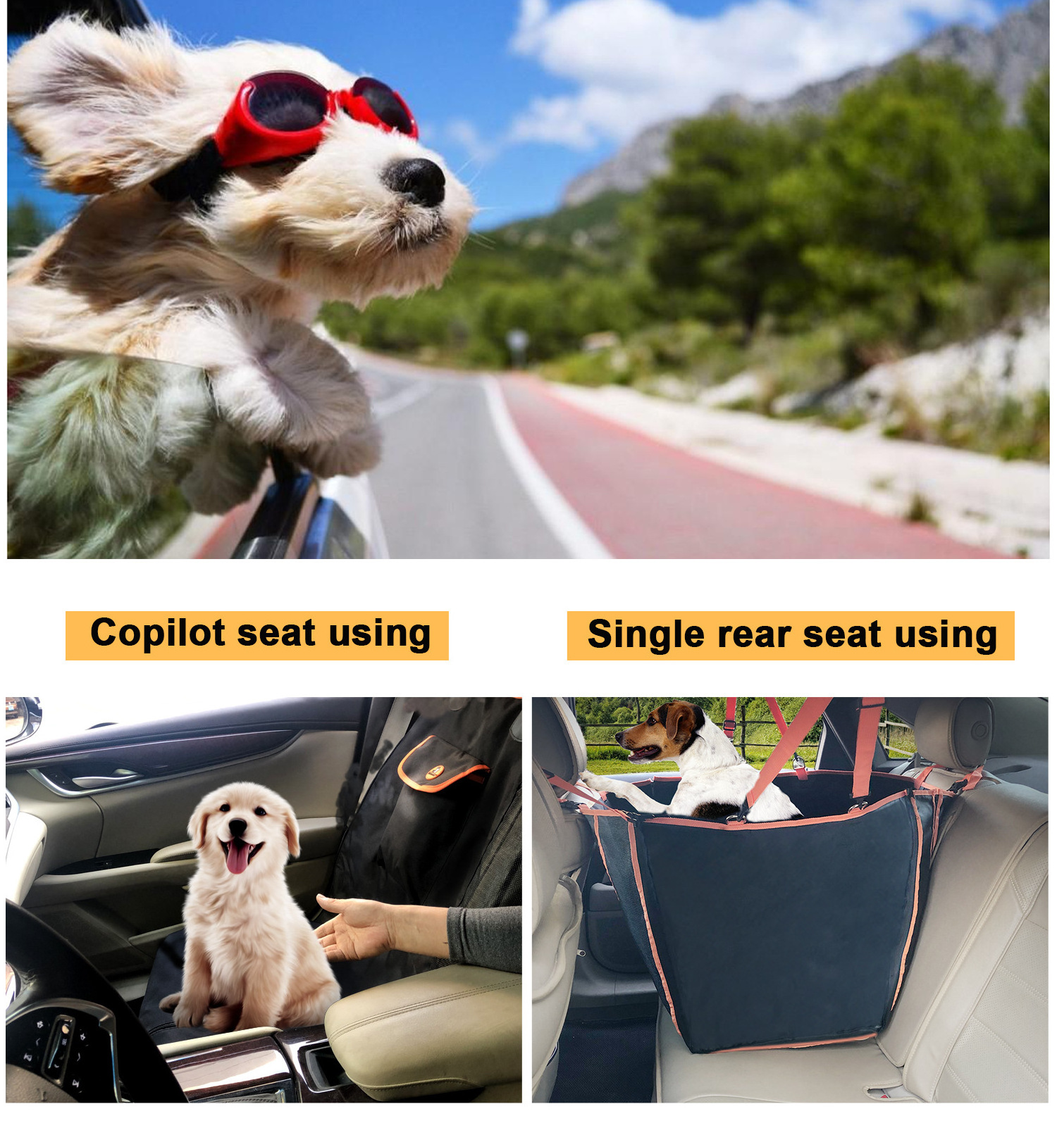 Oxford Cloth Waterproof Pet Dog Car Mat SUV Hammock Seat Cover Mat for Dog Portable Dogs Hammock