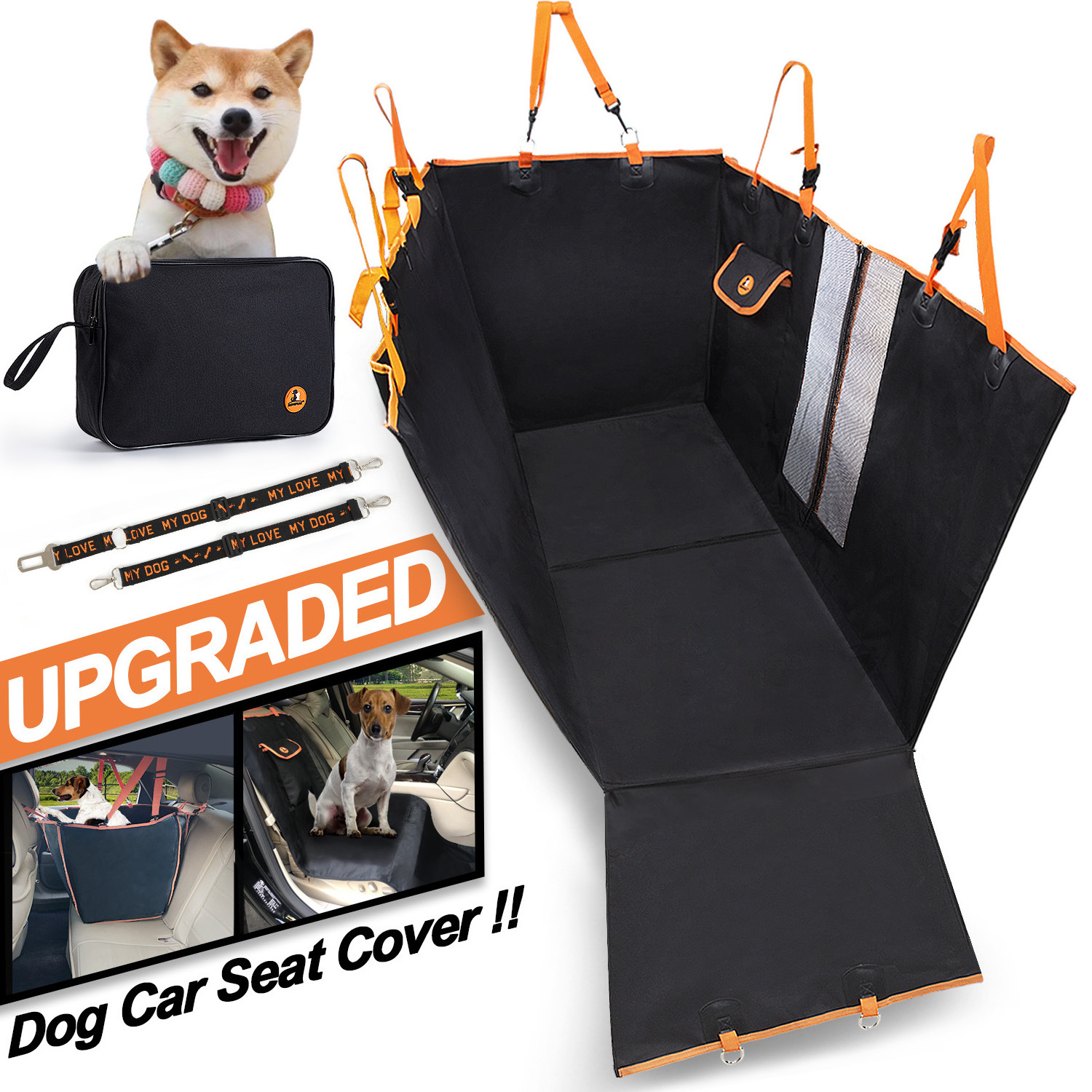 Oxford Cloth Waterproof Pet Dog Car Mat SUV Hammock Seat Cover Mat for Dog Portable Dogs Hammock