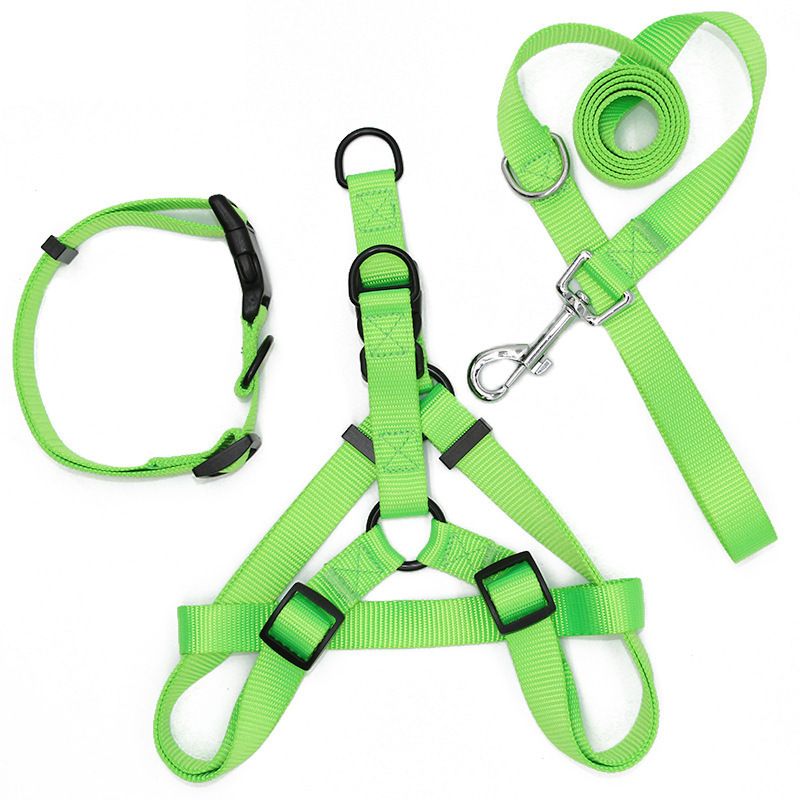 Nylon Hunting Dog Pet Collars Leash Harness Set Soft Pet Supplies Wholesale