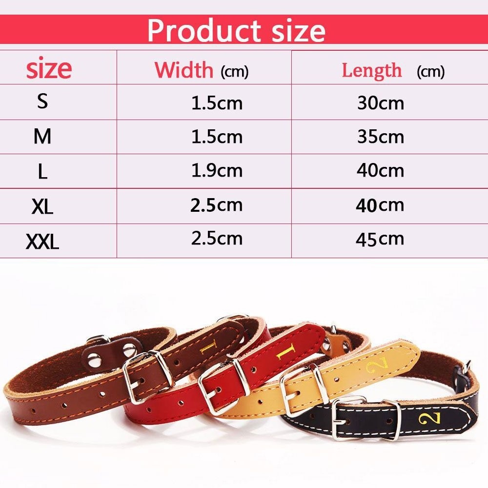 Genuine Leather Dog Collar Pet Accessories Dog Collars Pets Products for Large Dogs and Puppies Pets Collars Products