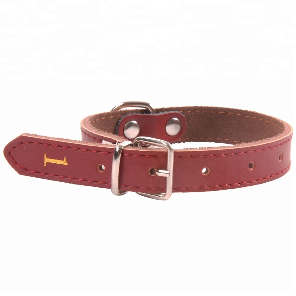 Genuine Leather Dog Collar Pet Accessories Dog Collars Pets Products for Large Dogs and Puppies Pets Collars Products