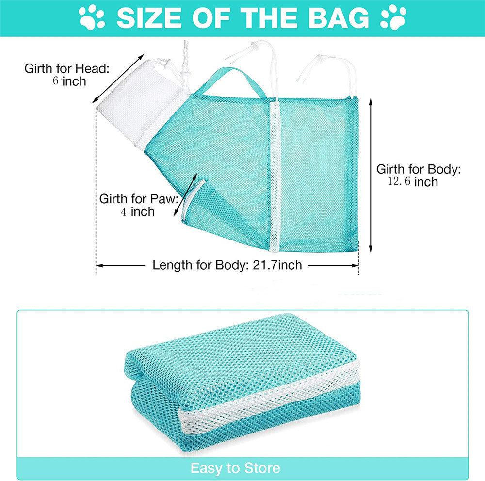 Cat Shower Net Bag Cat Grooming Adjustable Washing Multifunctional Cat Restraint Bag Prevent Biting Bathing Bag