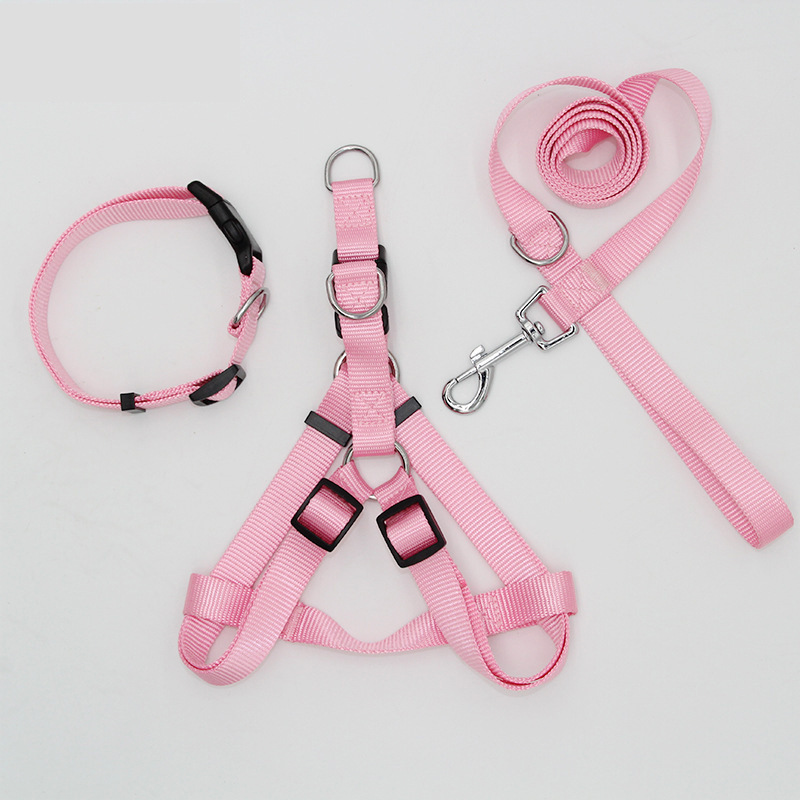 Nylon Hunting Dog Pet Collars Leash Harness Set Soft Pet Supplies Wholesale