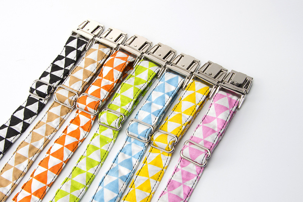 high quality wholesale cotton grid pet dog collar for small medium large dogs collars accessories buckle supplies