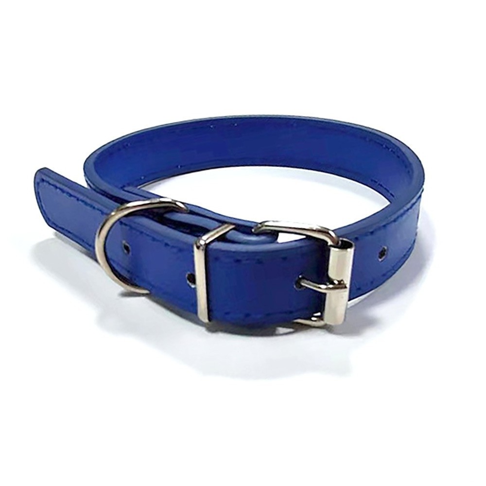 Solid Color  PU  dog collar genuine leather dog collar chain wholesale  pet dog collar