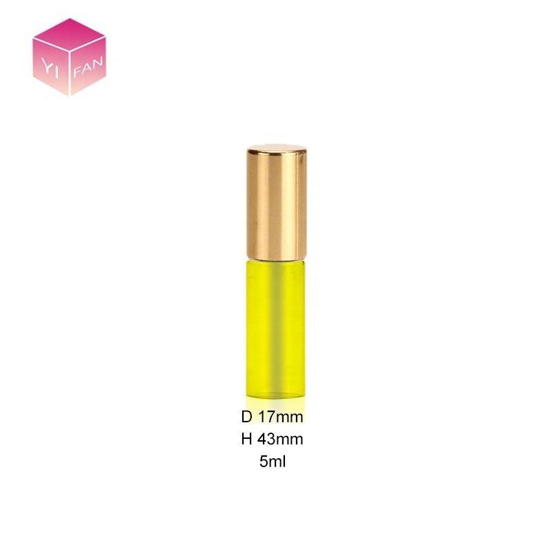 7ml 8ml 10ml 12ml 15ml Frost Gold Clear Blue Green Roll On Perfume Glass Bottle Essential Oil Bottle With Metal Roller Ball