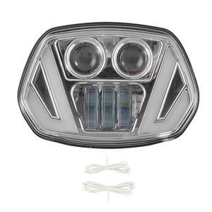 YongJin Chrome motorcycle  headlight front lamp with Hi Lo beam and  turn signal light  for Vespa Sprint 150 GL / Super GTR