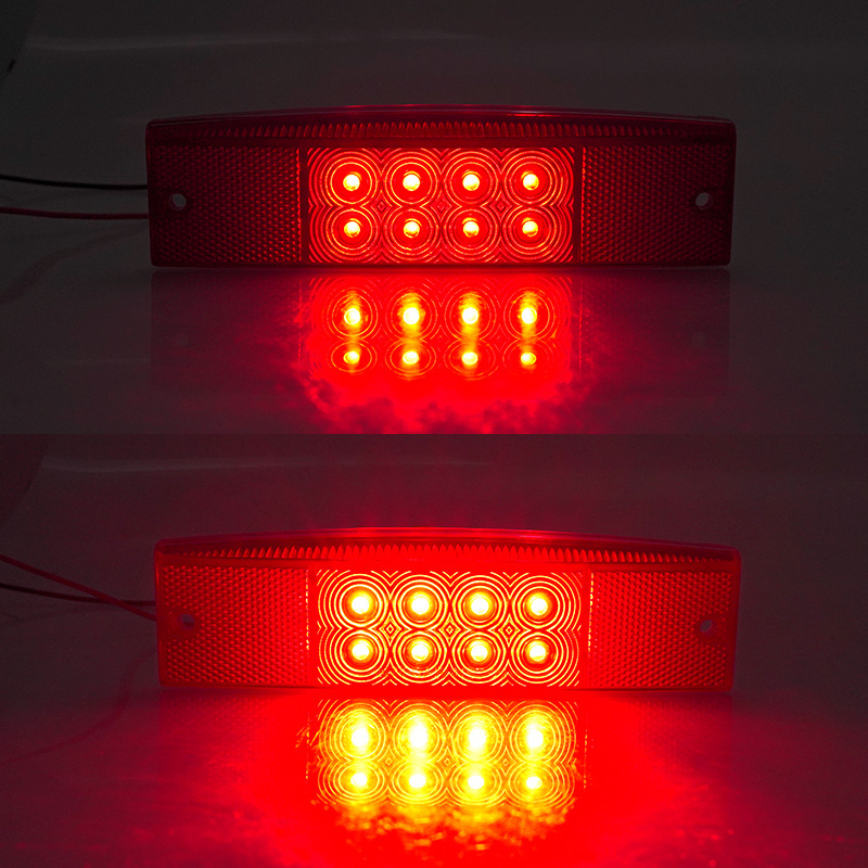 YongJin red lens LED retangular rear tail light stop lamp for polaris ranger 400 570 800 2411450 car led lights