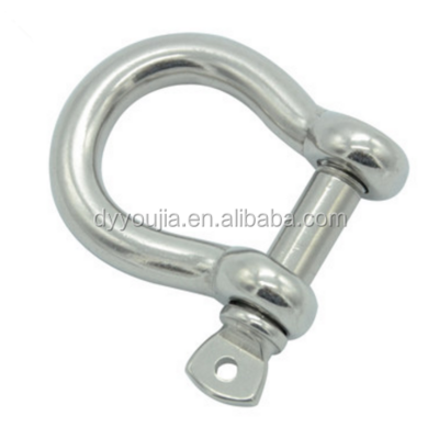 Stainless Steel mini Bow shackle D shackle for marine hardware