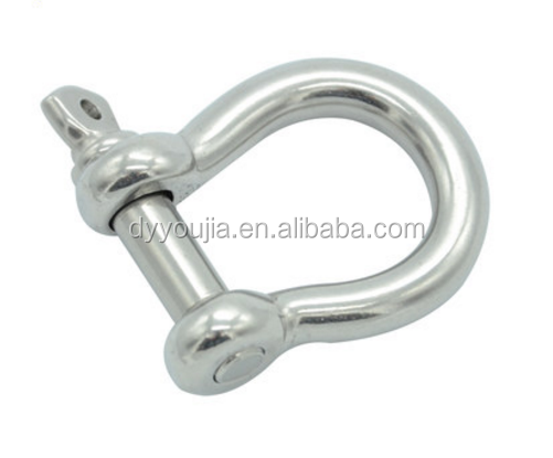 Stainless Steel mini Bow shackle D shackle for marine hardware