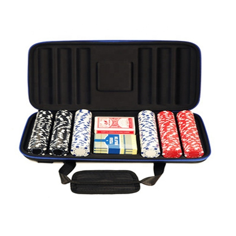 Hard EVA Case For 300pcs / 500pcs Poker Chips Storage Carrying Case