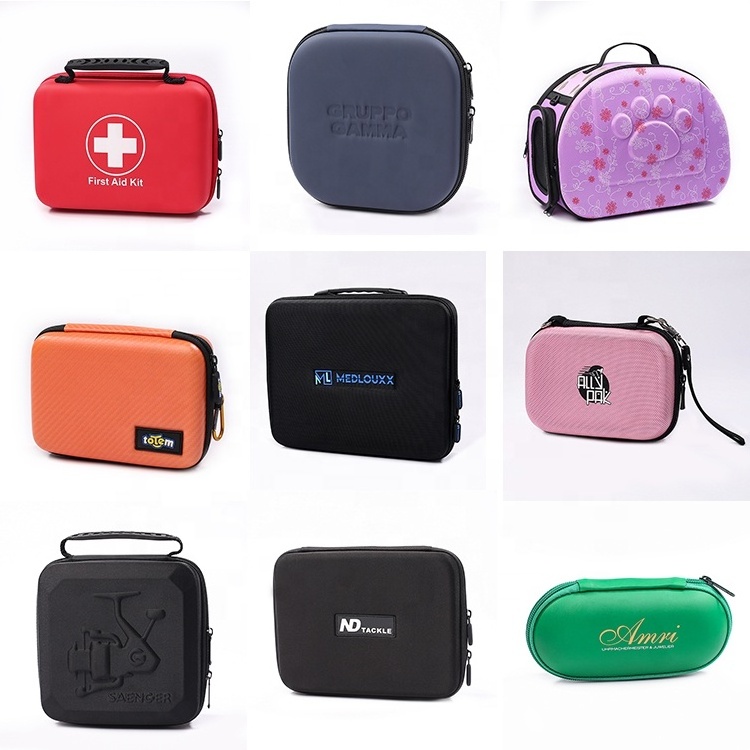 Factory Custom Waterproof Anti-shock Travel Eva Hard Zipper Storage Carry Cases  Foam Hard Shell EVA Cases