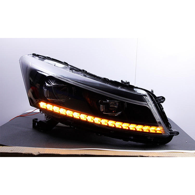 Upgrade Xenon DRL LED Demon Eyes headlight Assembly for Honda Accord 8 2008-2013 head front lamp light plug and play Accessories