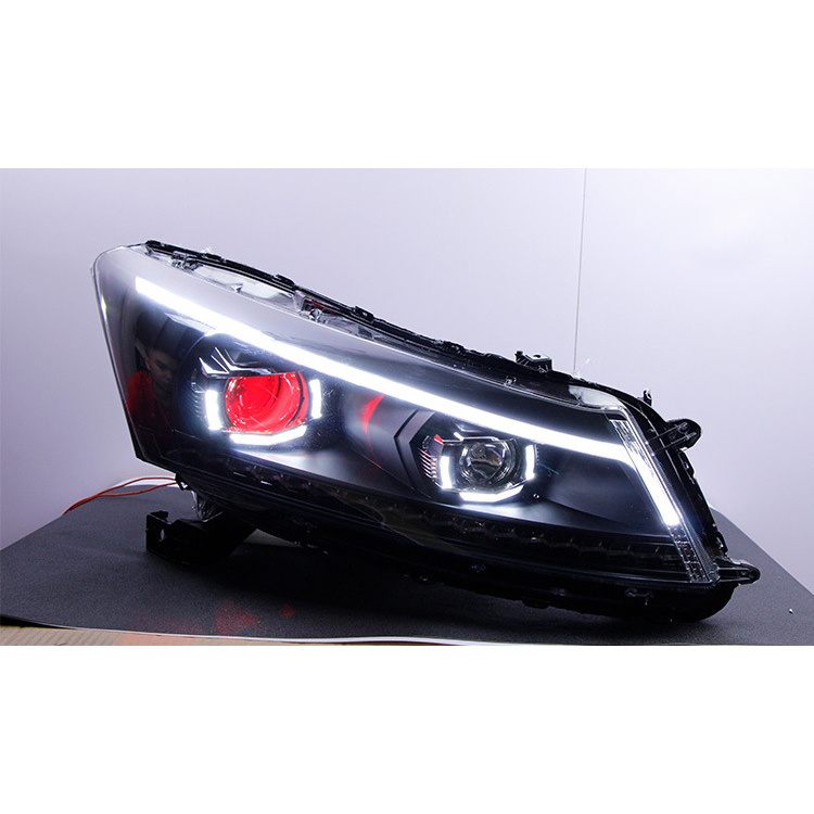 Upgrade Xenon DRL LED Demon Eyes headlight Assembly for Honda Accord 8 2008-2013 head front lamp light plug and play Accessories