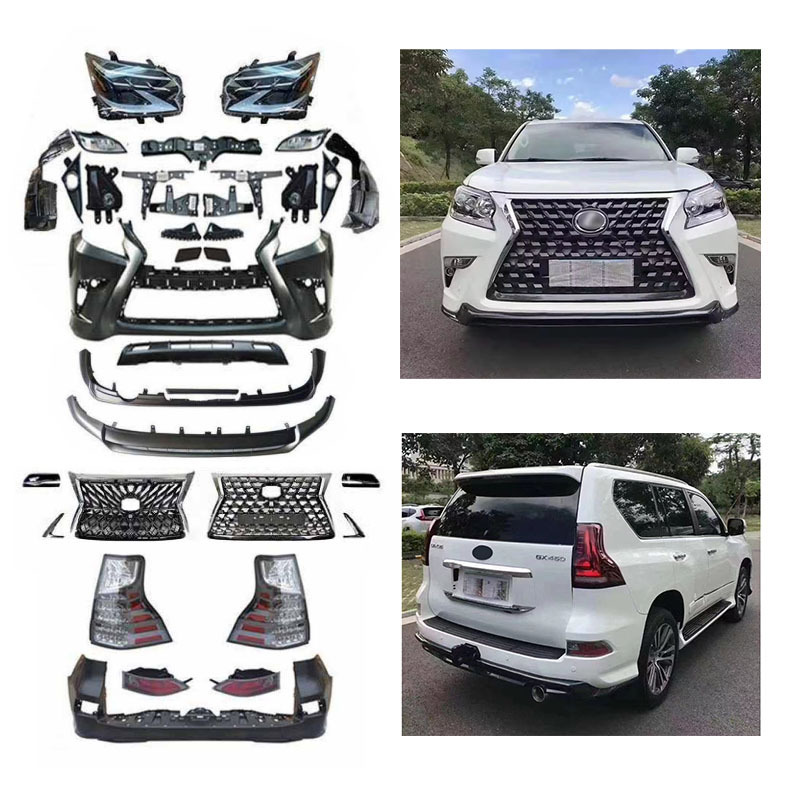 Facelifting 2020 body kit headlight taillight for Lexus GX 460 GX460 2010-2019 old to new bodykit front rear bumper grille