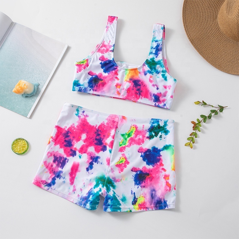 Summer digital print tank top bikini