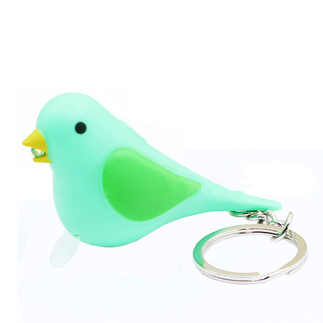 Plastic led animal flashlight keychain little bird shape LED Keyring