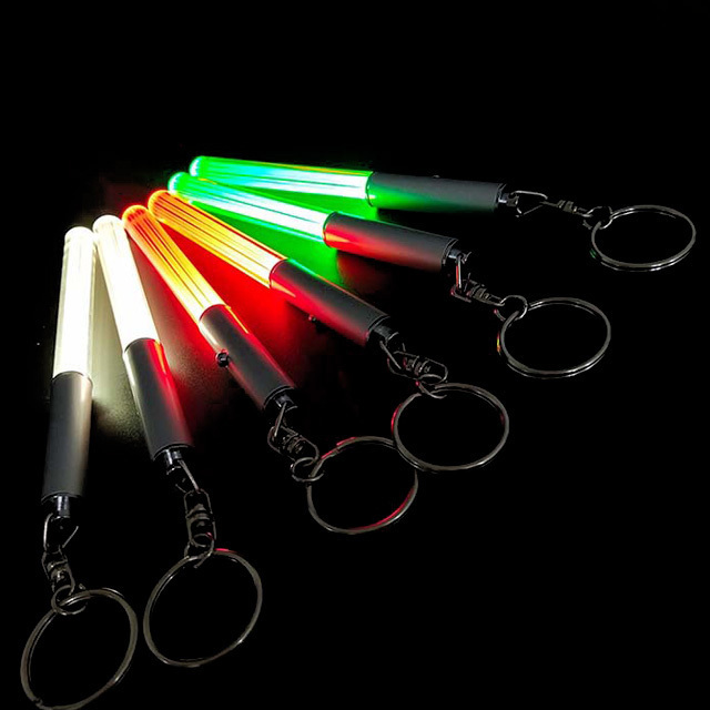 Acrylic Led Stick Keychain Mini Light Up Stick Key Chains For Party Favor Promotional