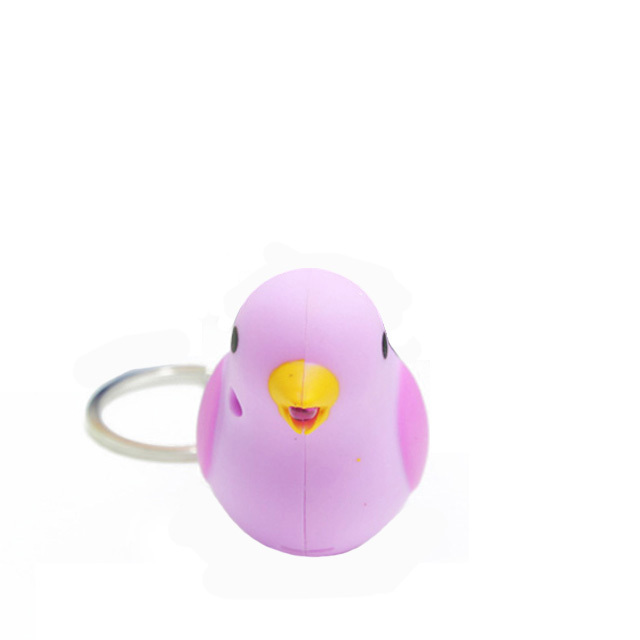 Plastic led animal flashlight keychain little bird shape LED Keyring