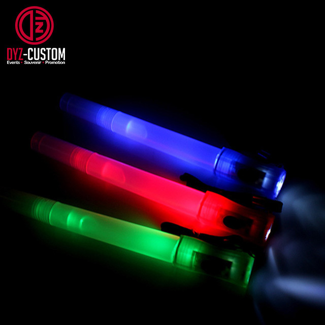 Reusable LED Stick Flashlight Glow Stick w Whistle and Lanyard