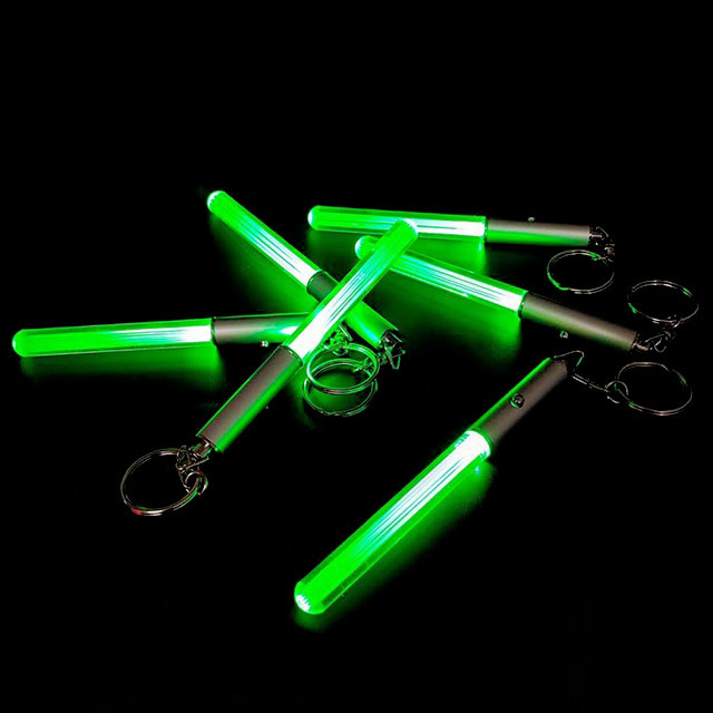 Acrylic Led Stick Keychain Mini Light Up Stick Key Chains For Party Favor Promotional