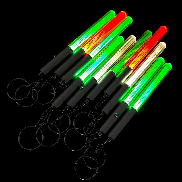 Acrylic Led Stick Keychain Mini Light Up Stick Key Chains For Party Favor Promotional